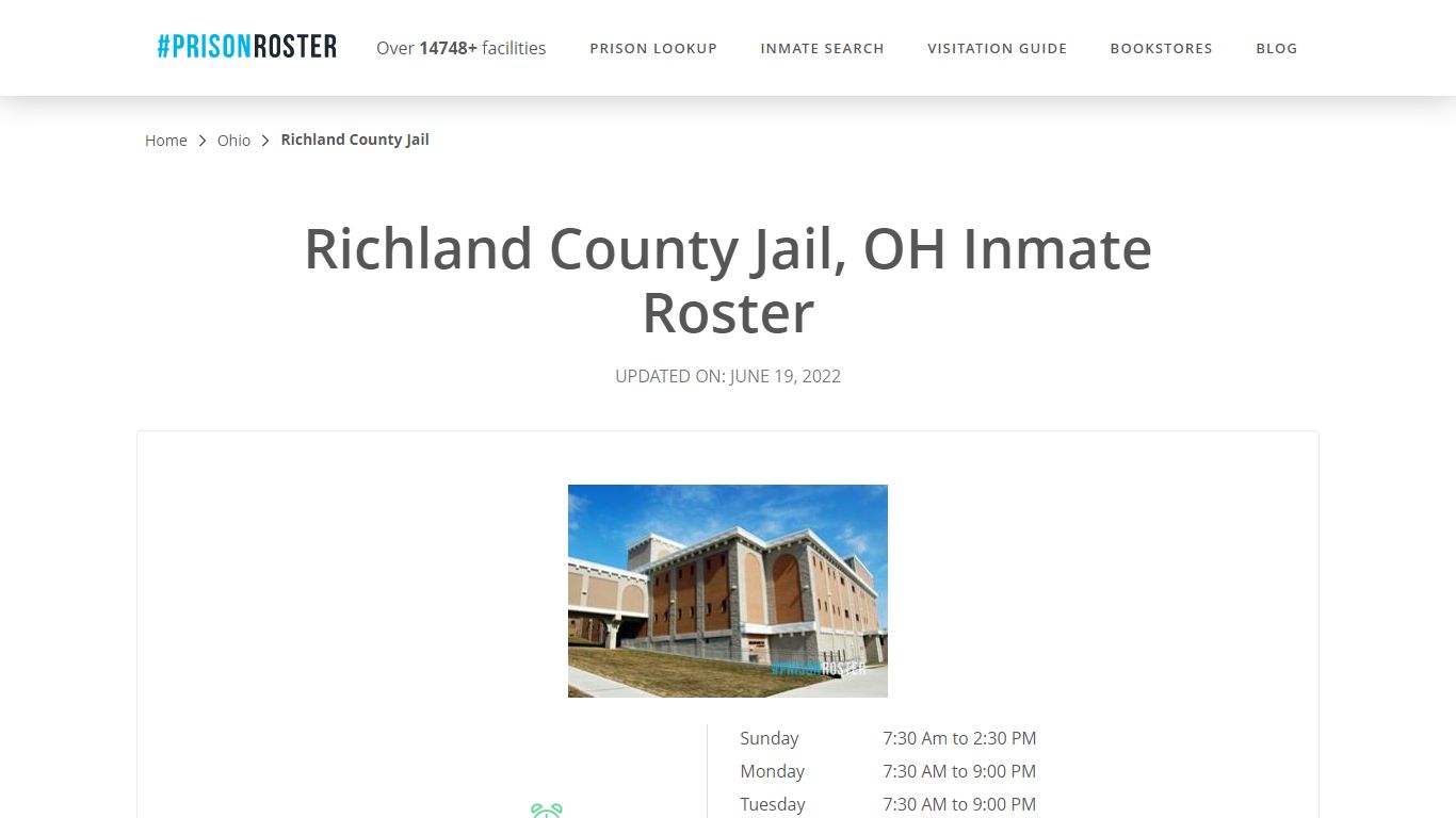 Richland County Jail, OH Inmate Roster - Prisonroster